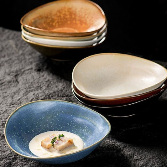 山野風異型深盤 | 8色 | 長 16.7 cm 陶瓷 異型深盤