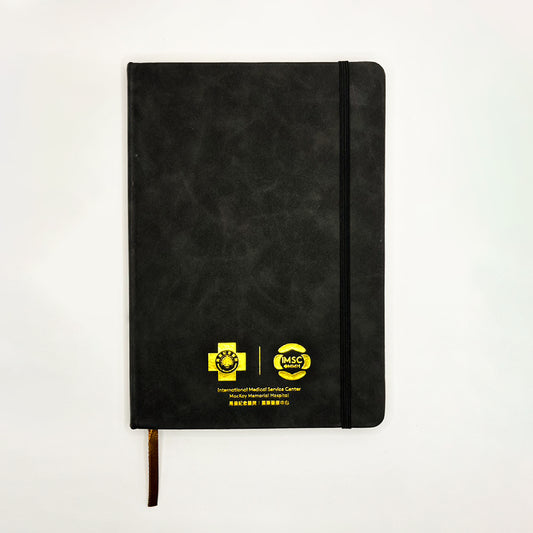 訂製品牌訂製/客戶禮品/企業夥伴/廣告贈品_A5霧面人工皮革筆記本 | 綁帶款