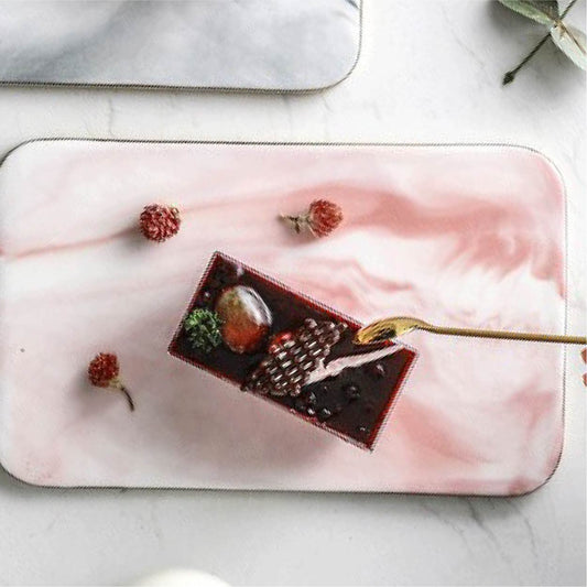 陶瓷大理石紋平盤 | 3色 | 26~30cm 陶瓷 長方平盤