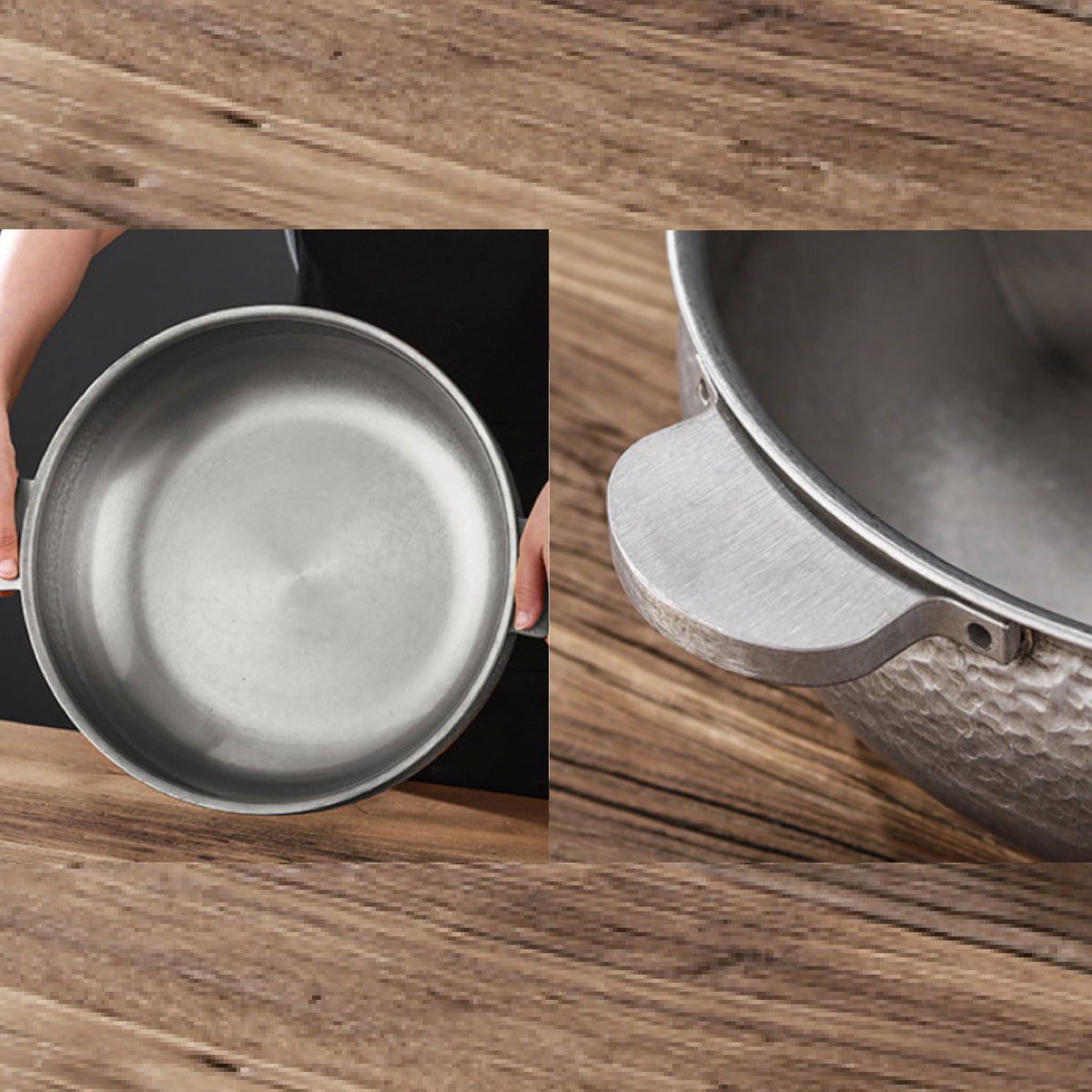 捶紋鼓型不鏽鋼鍋 | 2色 | 直徑26~32 cm 不鏽鋼 鍋 - 好生活實驗所