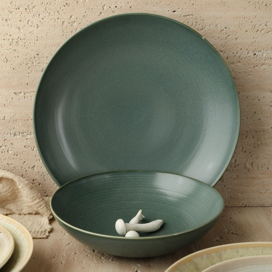 訂製品牌咖啡店餐廳餐具_松針雪霧系列_圓盤