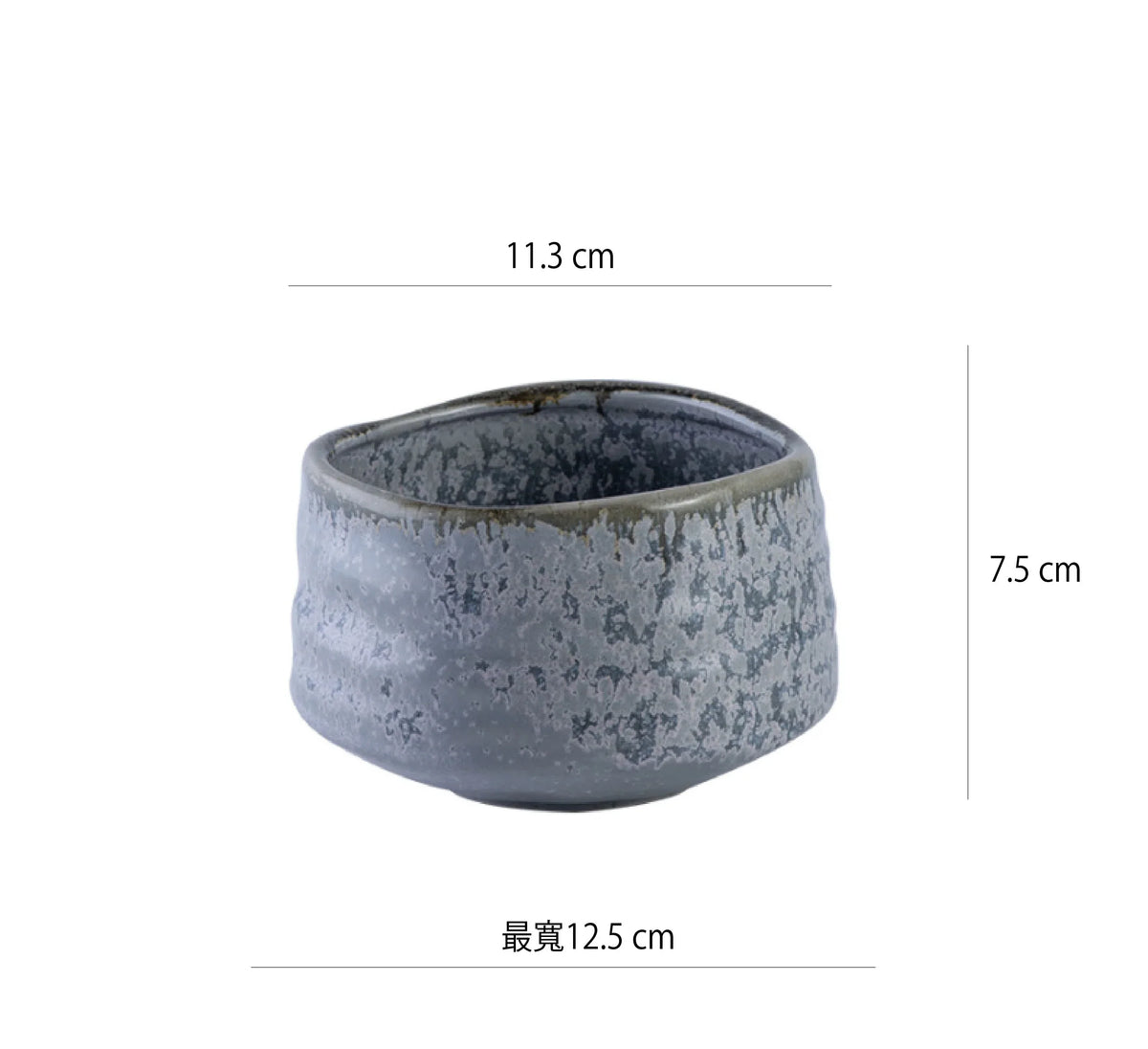 日式抹茶碗 | 斑駁灰 | 11.3 cm 陶瓷 碗 - 好生活實驗所