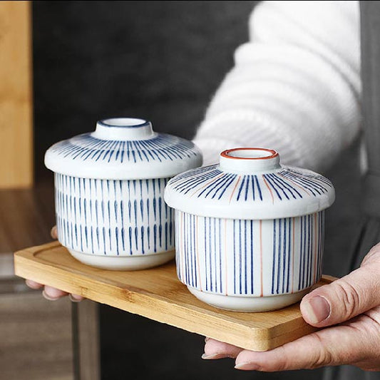 茶碗蒸碗 | 條紋 | 口徑7.8 cm 陶瓷 小碗