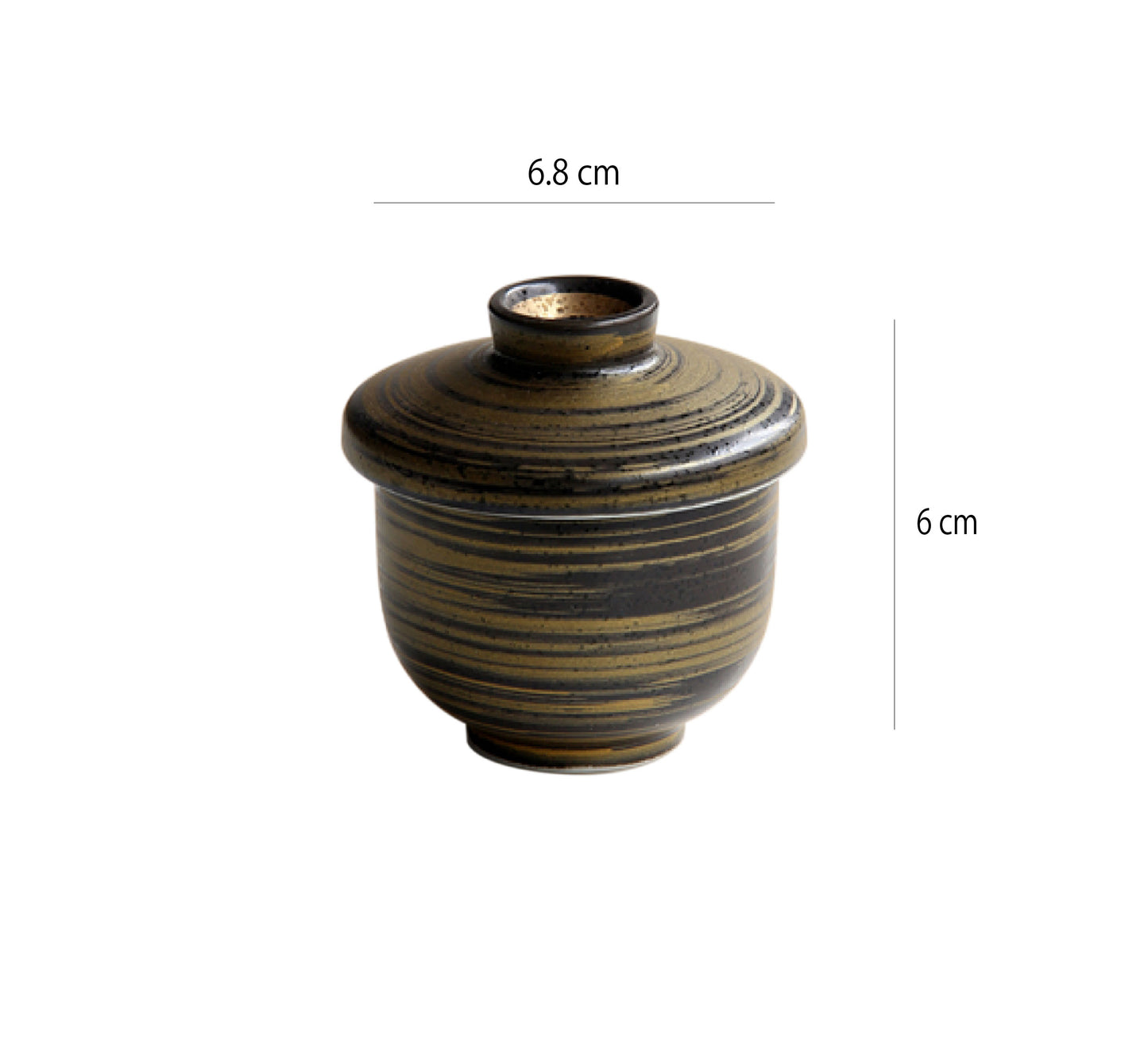 彩釉日式茶碗蒸碗 | 黑 | 口徑6.8 cm 陶瓷 小碗