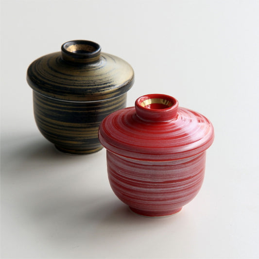 彩釉日式茶碗蒸碗 | 黑 | 口徑6.8 cm 陶瓷 小碗