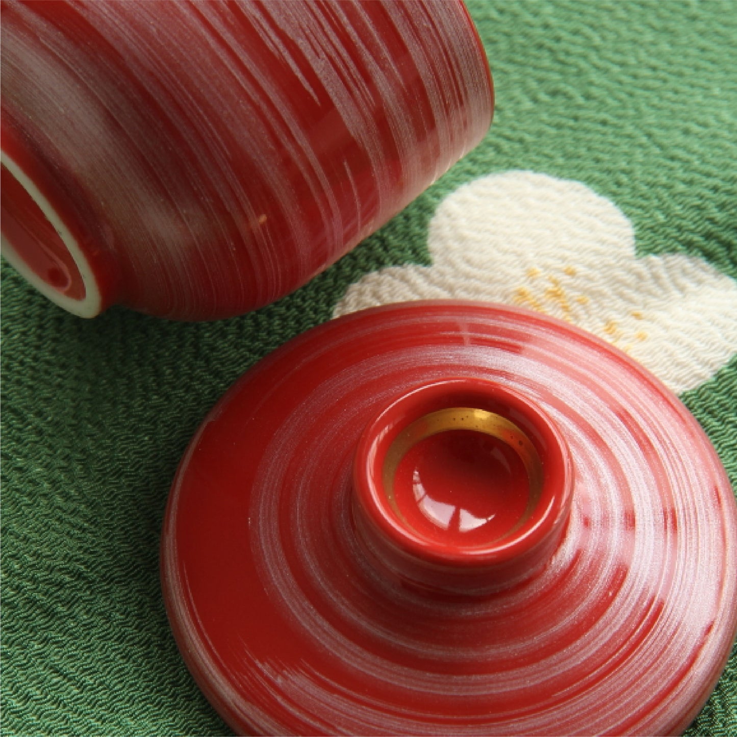 彩釉日式茶碗蒸碗 | 紅 | 口徑6.8 cm 陶瓷 小碗