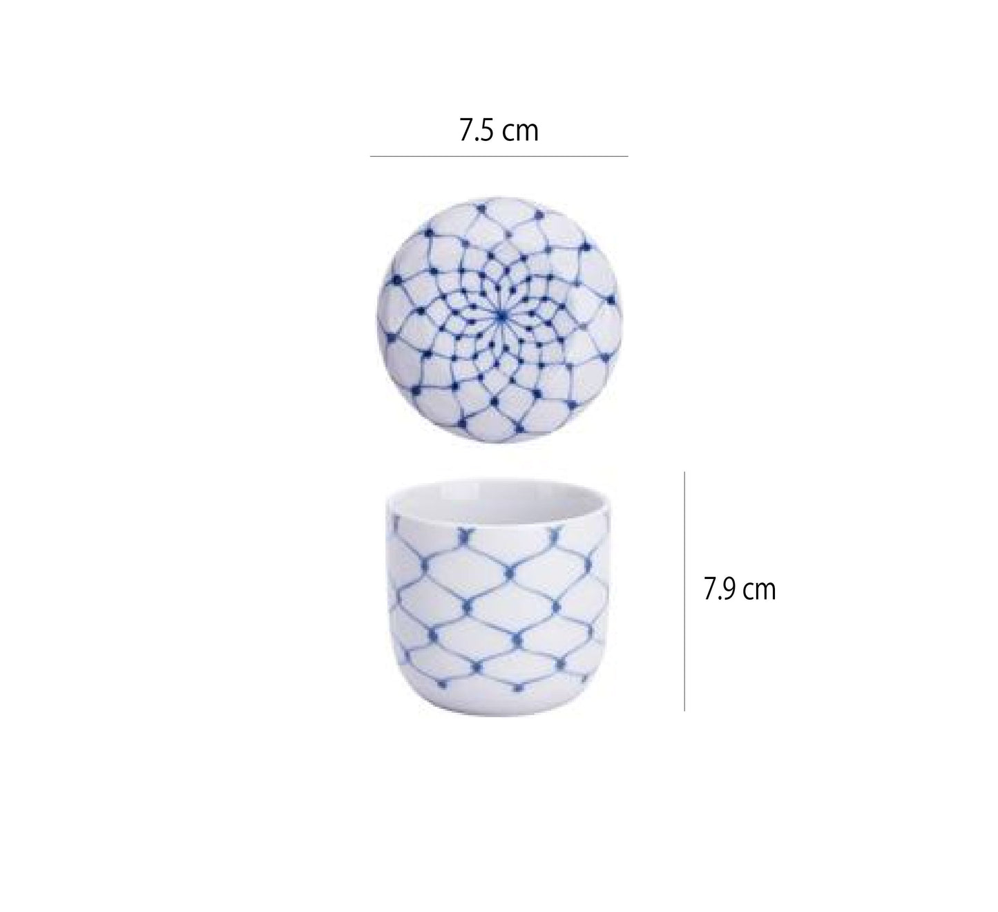 美濃燒茶碗蒸碗 | 綱目紋 | 口徑7.5 cm 陶瓷 小碗 - 好生活實驗所