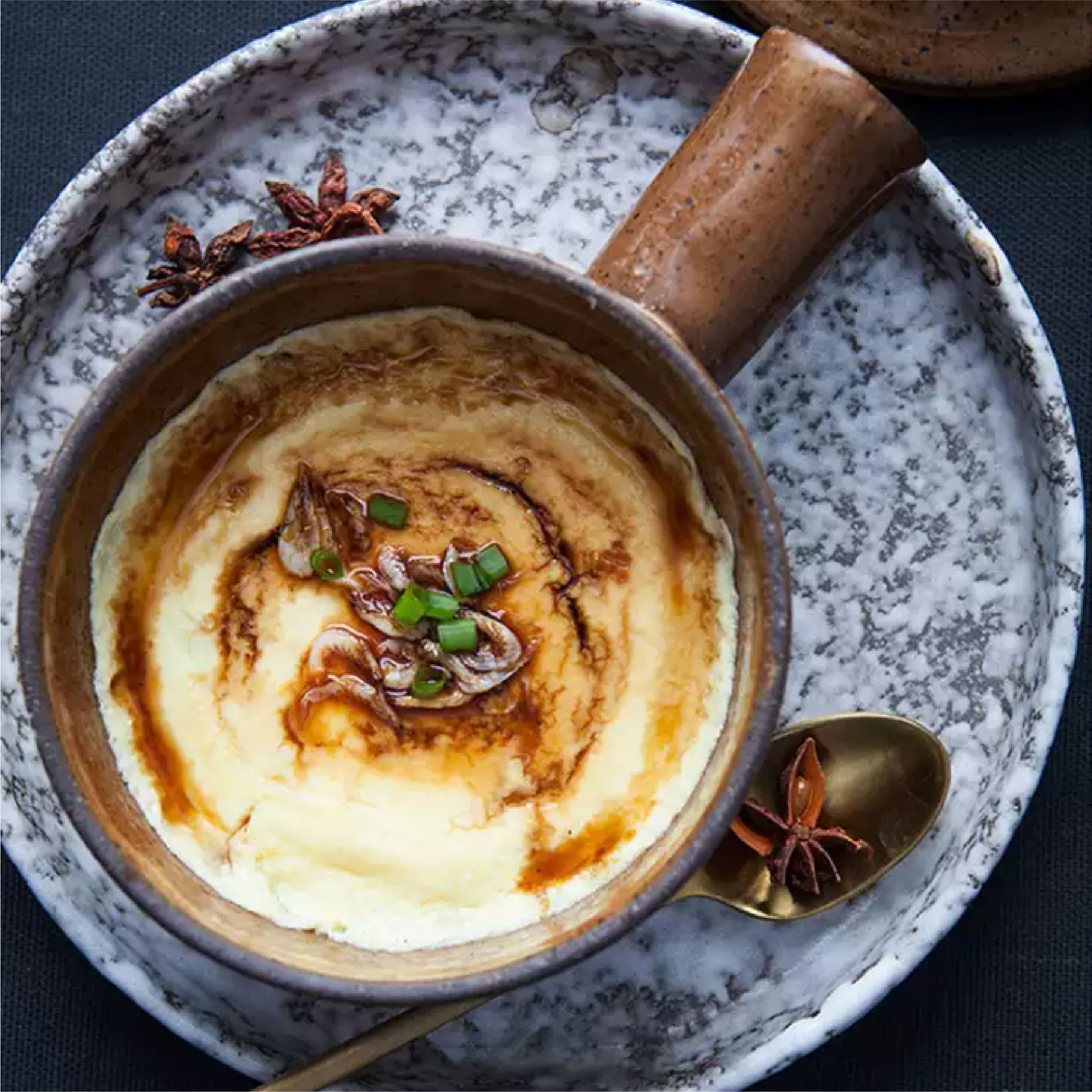 柴燒把手砂鍋 | 棕 | 口徑12 cm 陶瓷 小燉盅