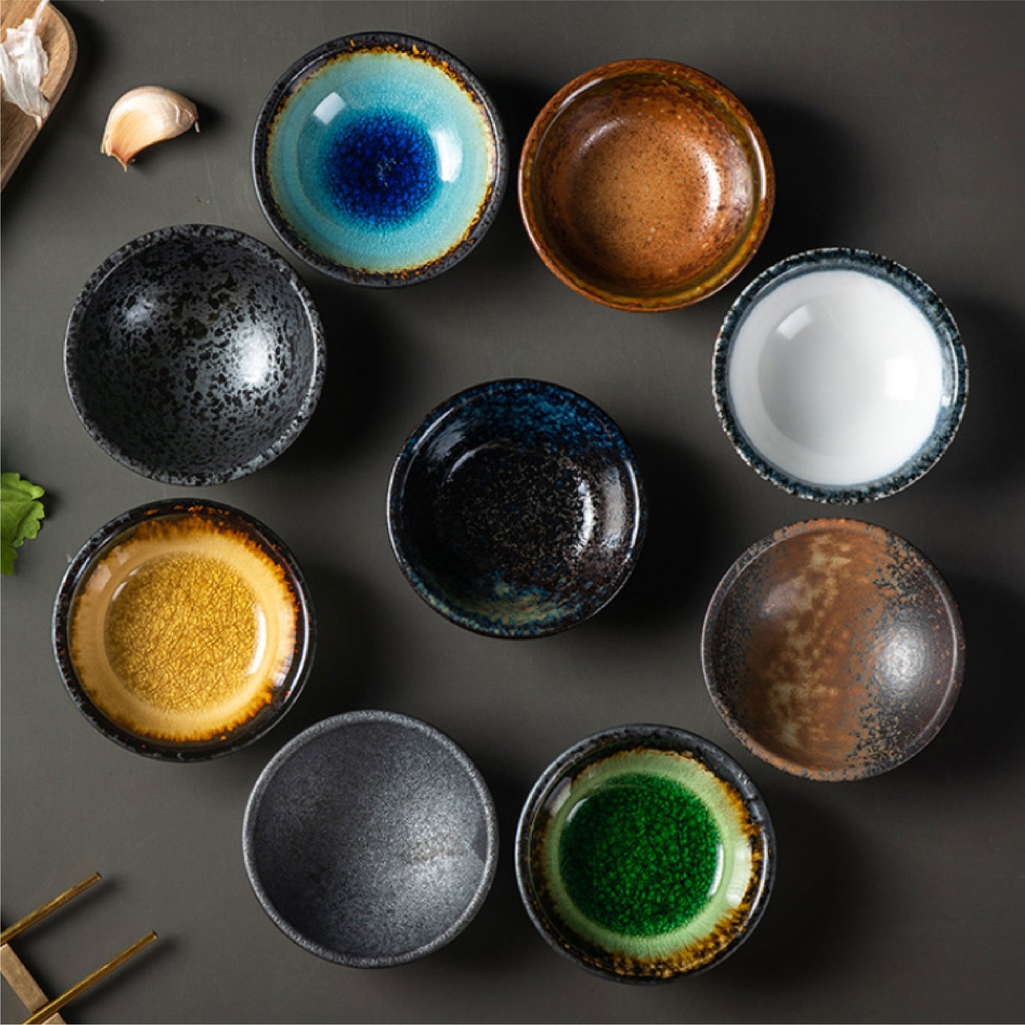 美光燒小菜碟 | 黃冰裂 | 9 cm 陶瓷 圓碟