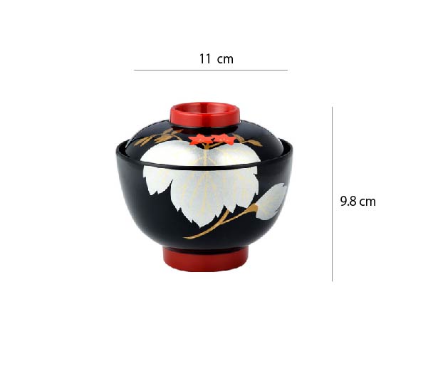 日式吸物蓋碗 | 銀葉水仙 | 口徑11 cm 食品級ABS 大碗 - 好生活實驗所