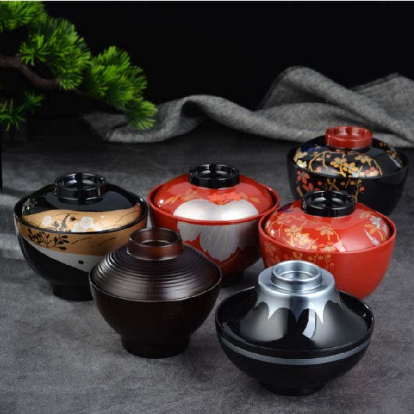 日式吸物蓋碗 | 銀葉水仙 | 口徑11 cm 食品級ABS 大碗 - 好生活實驗所