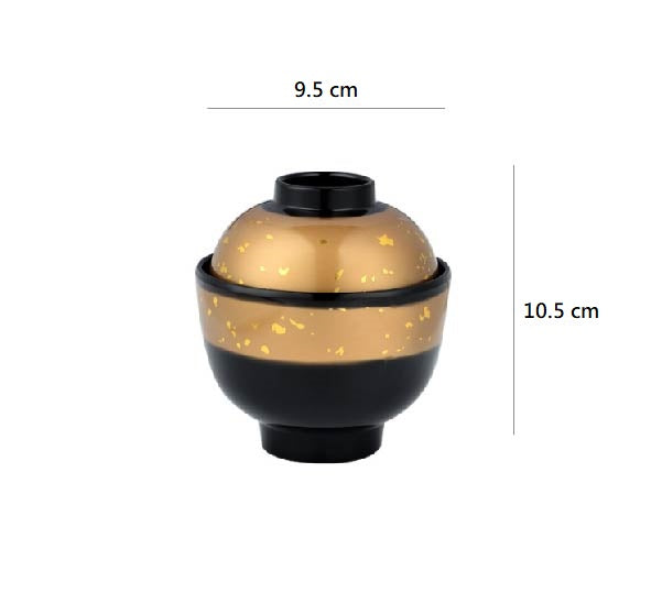 日式吸物蓋碗 | 金圓箔 | 口徑9.5 cm 食品級ABS 小碗 - 好生活實驗所
