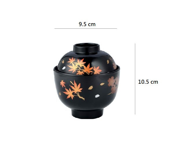 日式吸物蓋碗 | 夜楓 | 口徑9.5 cm 食品級ABS 小碗 - 好生活實驗所