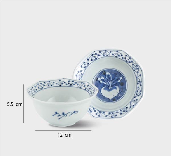 日本製藍凜堂珍味碟 | 圓蘿蔔 | 口徑12 cm 陶瓷 八角小碗