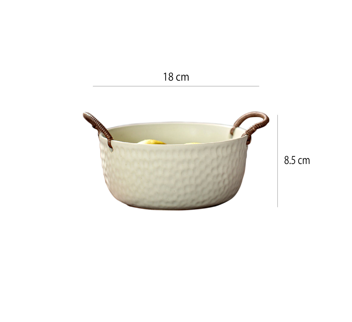 手编蠟繩粗陶碗 | 4色 | 口徑 18 cm 陶瓷 圓肚碗 - 好生活實驗所