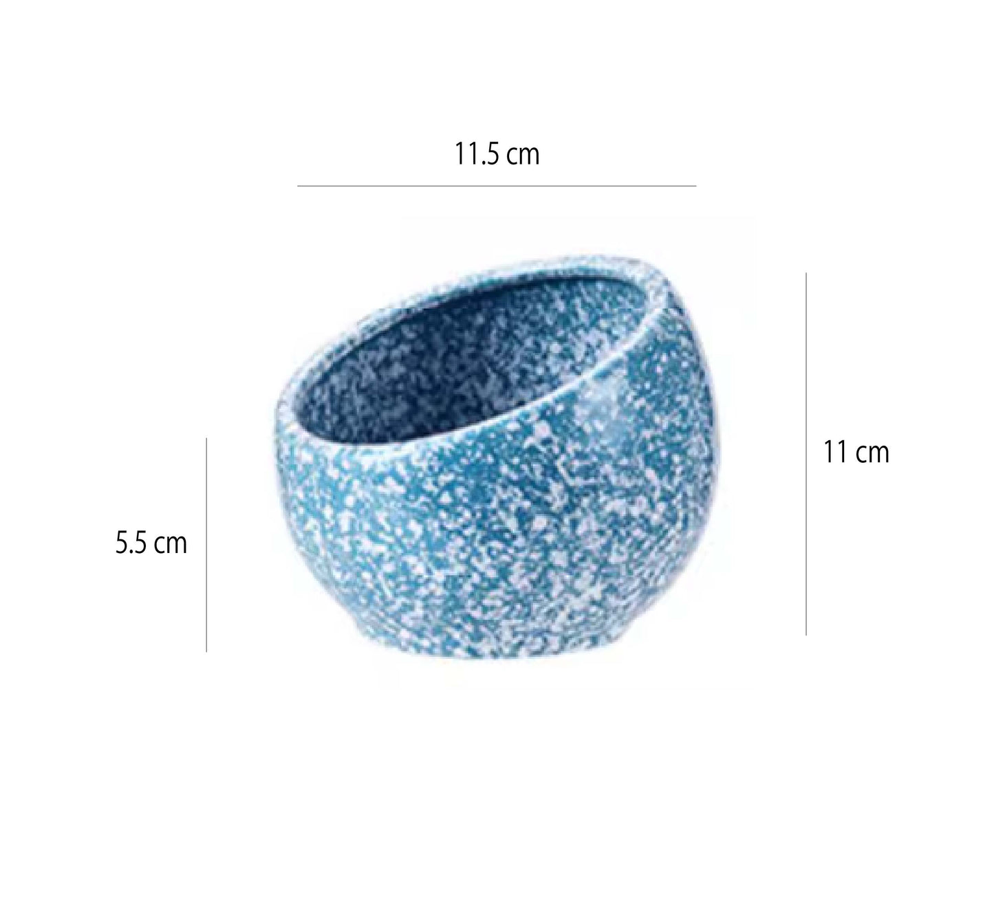 斜口彩色雪花調味碗 | 3色 | 口徑11.5~21.2 cm 陶瓷 醬料碗 - 好生活實驗所