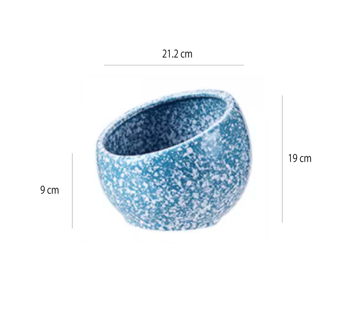 斜口彩色雪花調味碗 | 3色 | 口徑11.5~21.2 cm 陶瓷 醬料碗