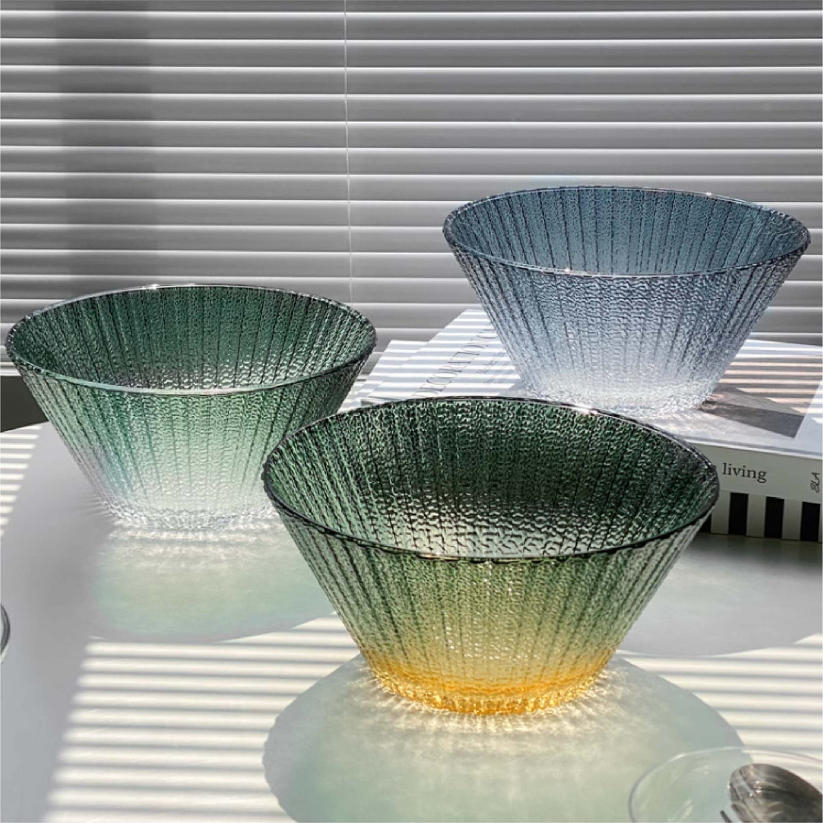 極光冰玻璃碗 | 3色 | 直徑19.5 cm 玻璃 碗 - 好生活實驗所
