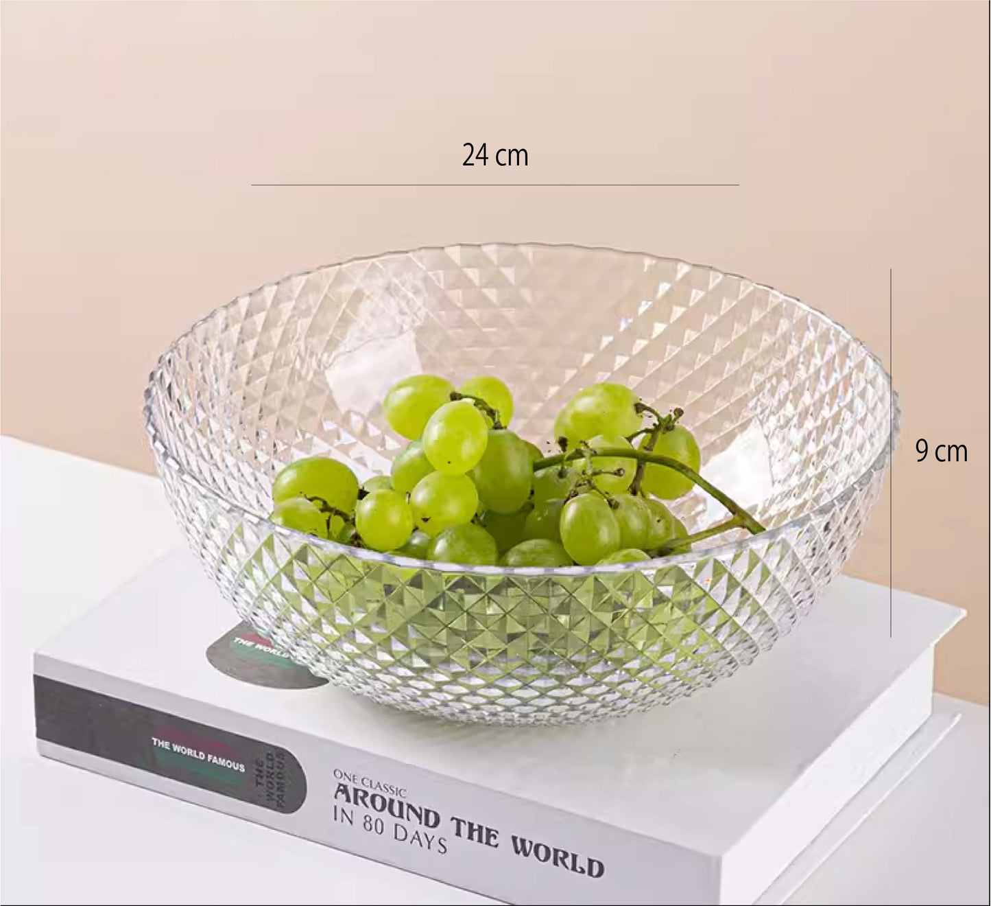 PE鑽石紋大圓碗 | 3色 | 直徑24 cm PET 圓碗 - 好生活實驗所