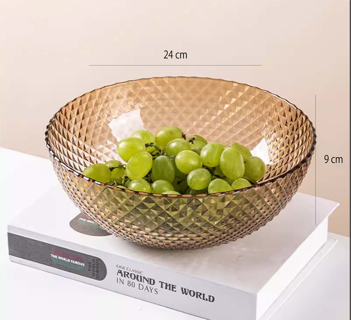 PE鑽石紋大圓碗 | 3色 | 直徑24 cm PET 圓碗