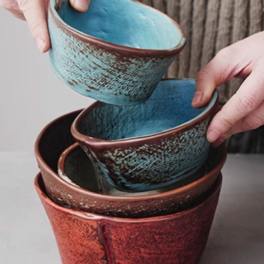 復古手繪粗陶醬料碗| 3色 | 直徑11.5 cm 陶瓷 小深碗