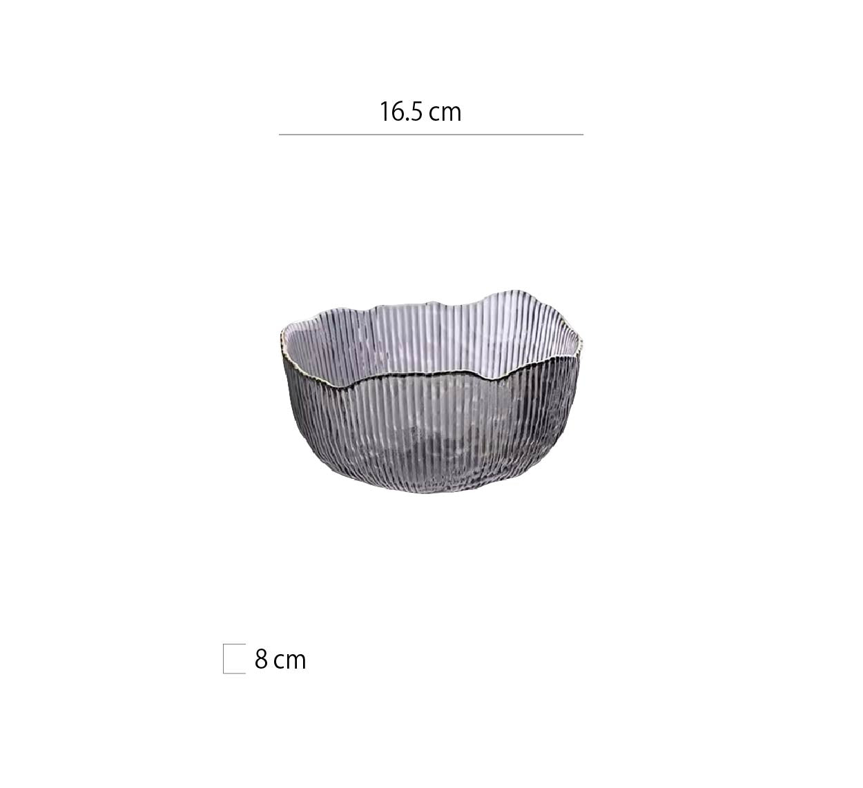 豎紋不規則金邊碗 | 2色 | 13~20 cm 玻璃 碗 - 好生活實驗所