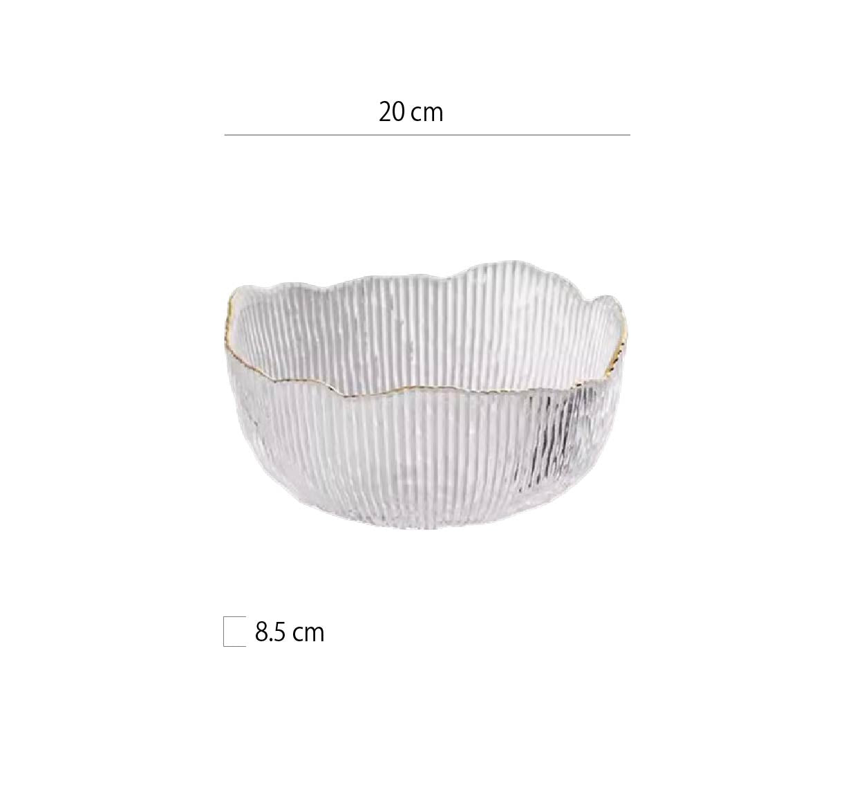 豎紋不規則金邊碗 | 2色 | 13~20 cm 玻璃 碗 - 好生活實驗所