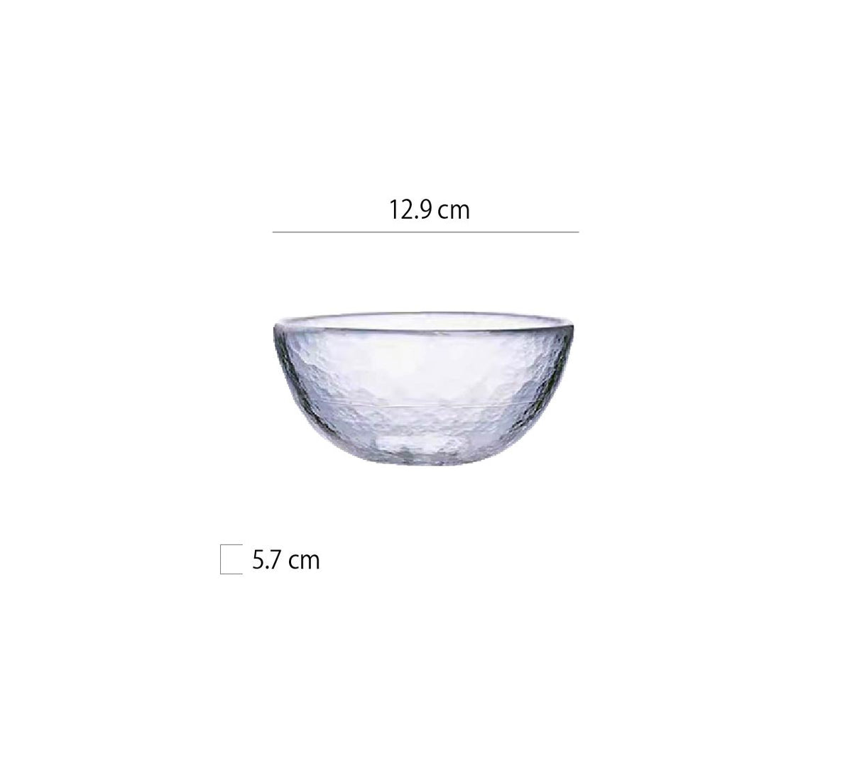 雪晶捶紋玻璃碗 | 透明 | 直徑12.9~20 cm 玻璃碗 - 好生活實驗所