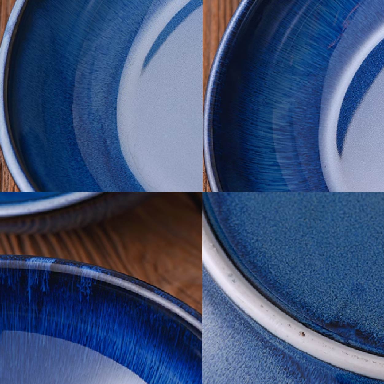 窯變釉浪型盤 | 藍色 | 14cm 陶瓷 不規則深盤