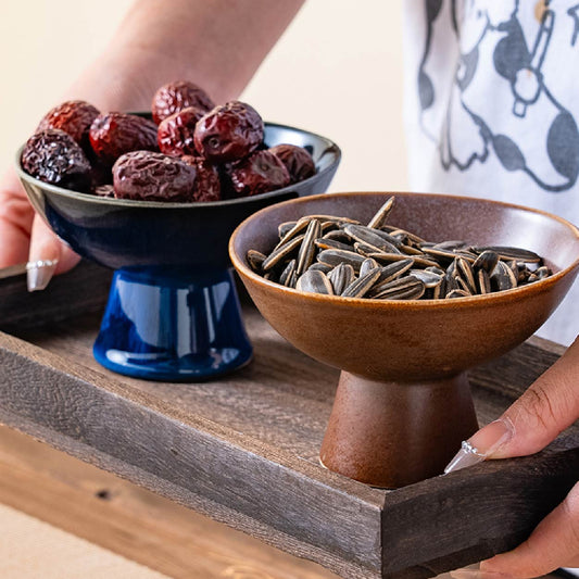 窯變釉高腳小圓缽 | 5色 | 12cm 陶瓷 高腳盤