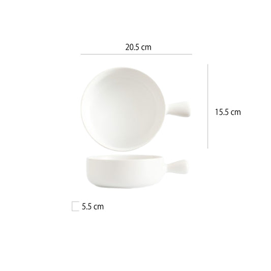 6吋短單柄啞光陶瓷碗 | 3色 | 直徑20.5 陶瓷 碗