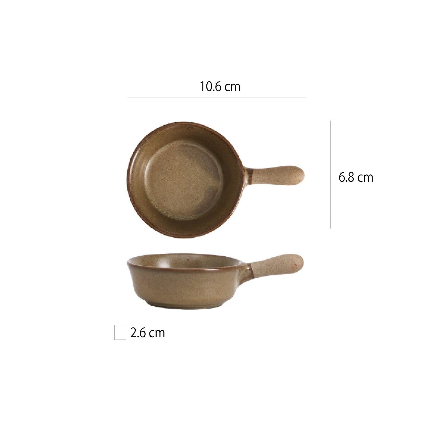 4吋粗陶短柄陶瓷醬料碗 | 8色 | 10.6 cm 陶瓷 醬料碗