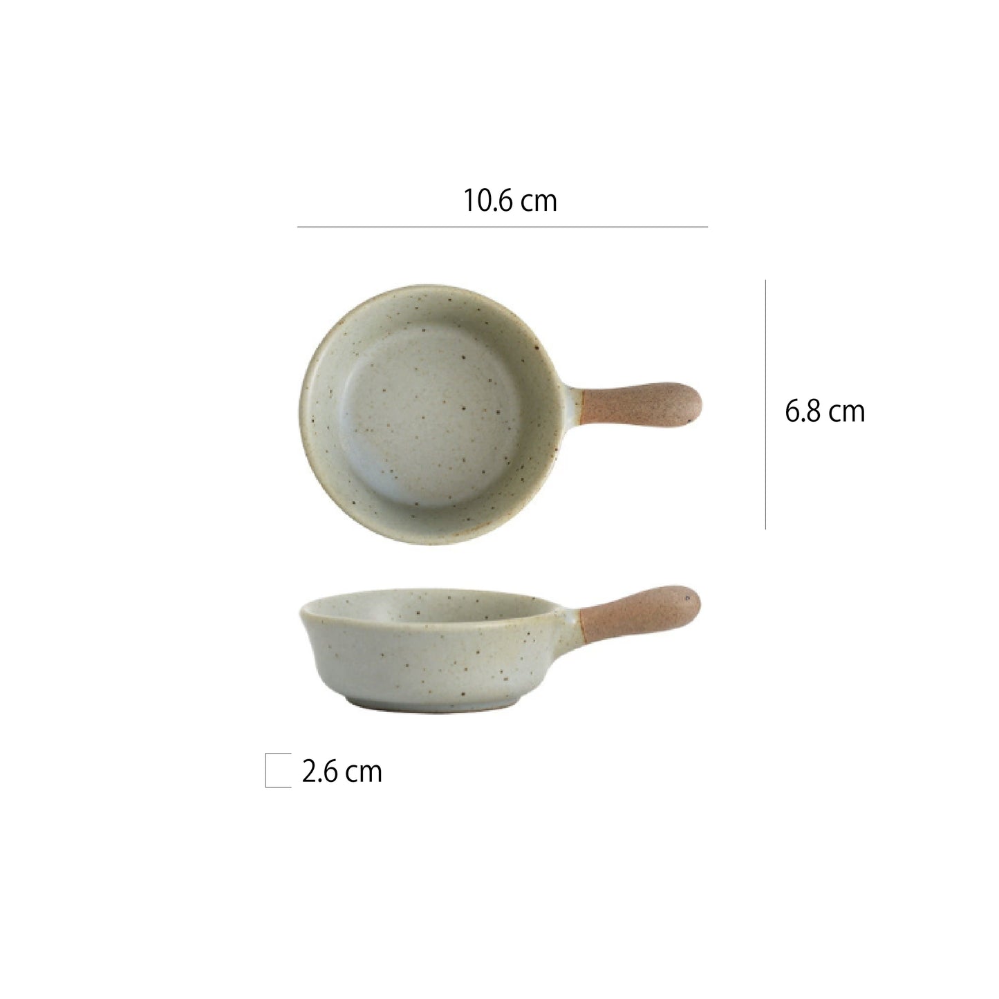 4吋粗陶短柄陶瓷醬料碗 | 8色 | 10.6 cm 陶瓷 醬料碗