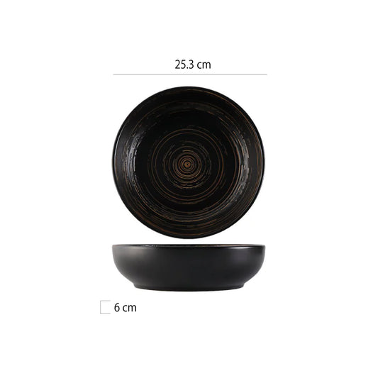 10吋螺紋陶瓷深碗 | 2色 | 25.3 cm 陶瓷 圓碗