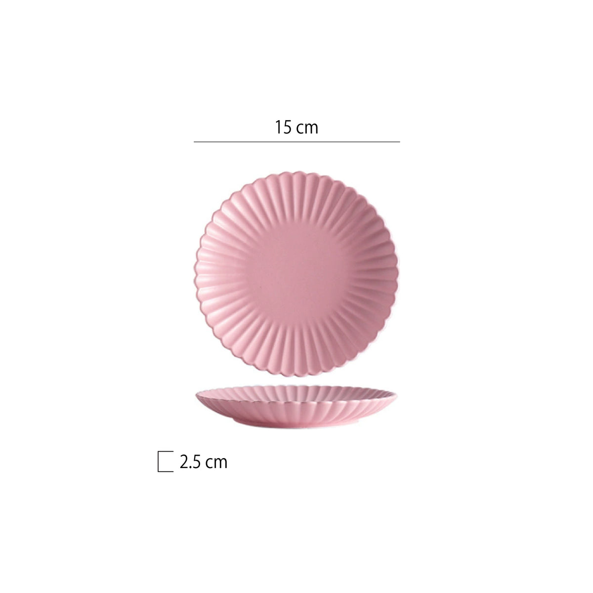菊花型圓平盤 | 5色 | 直徑 15~25 cm 陶瓷 圓淺盤 - 好生活實驗所