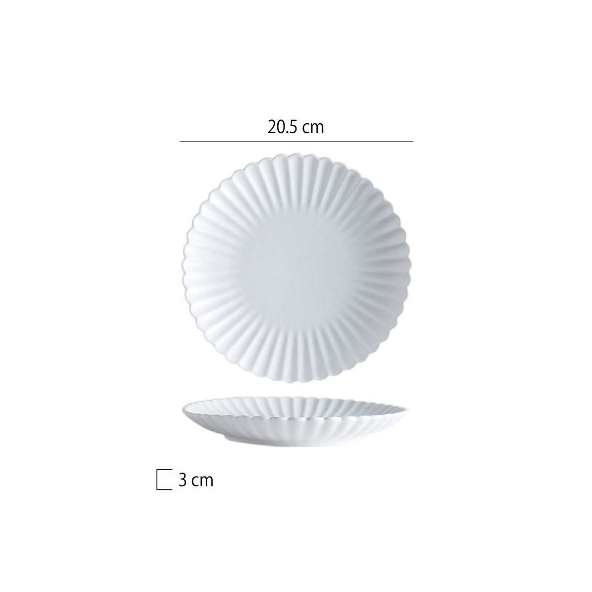 菊花型圓平盤 | 5色 | 直徑 15~25 cm 陶瓷 圓淺盤 - 好生活實驗所