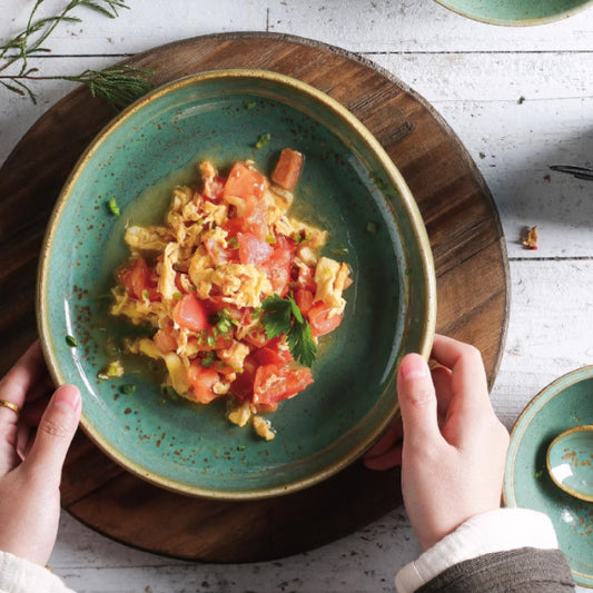 窯變釉異型深盤 | 湖綠 | 直徑 16.5~25.6 cm 陶瓷 異型盤