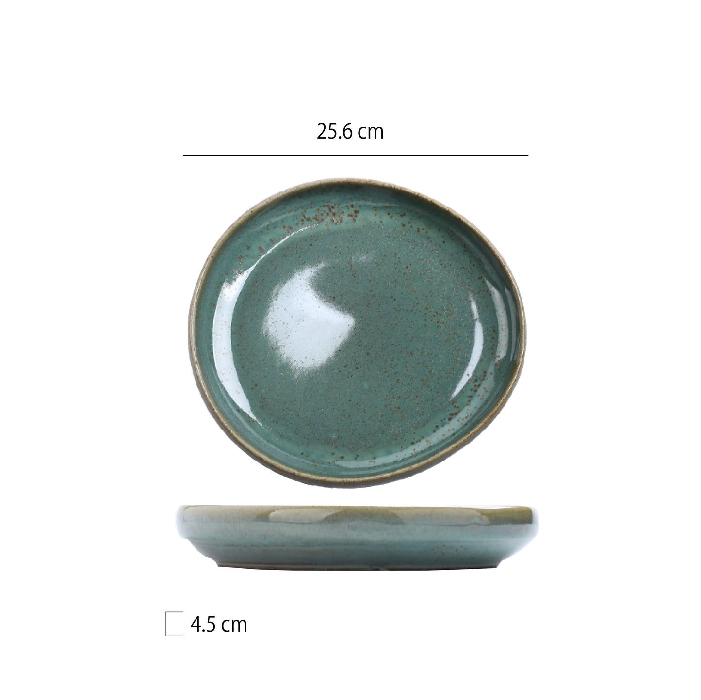 窯變釉異型深盤 | 墨綠 | 直徑 16.5~25.6 cm 陶瓷 圓深盤