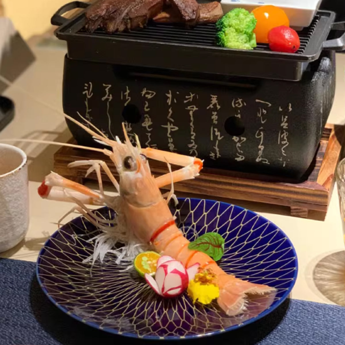 金網藍釉陶瓷圓淺盤 | 寶藍 | 20~35.5 cm 陶瓷 圓淺盤 - 好生活實驗所