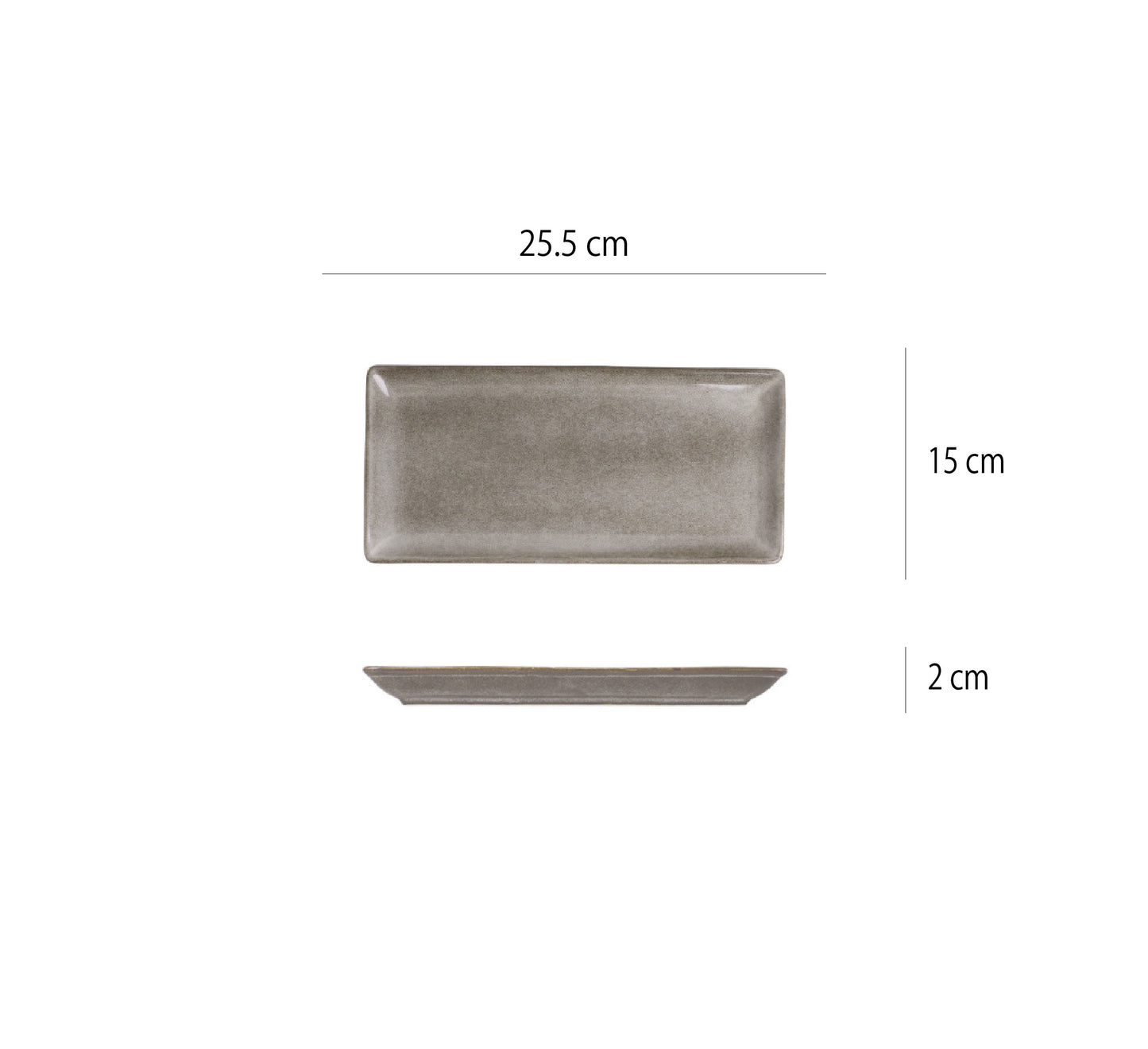 窯變釉月影盤 | 石紋灰 | 25.5 cm 陶瓷 小長盤 - 好生活實驗所
