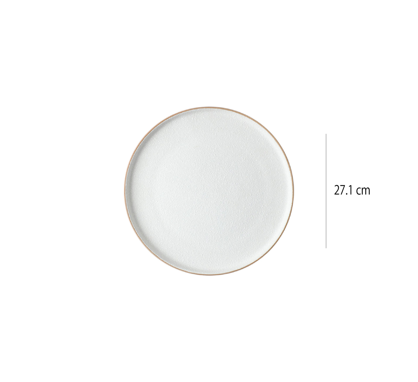 撞色淺盤 | 粉白 | 27.1 cm 陶瓷 大淺盤 - 好生活實驗所