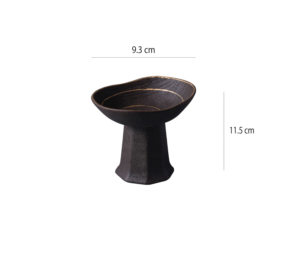 高腳盤 | 磨砂金螺旋 | 直徑 9.3 cm 陶瓷 高腳盤 - 好生活實驗所