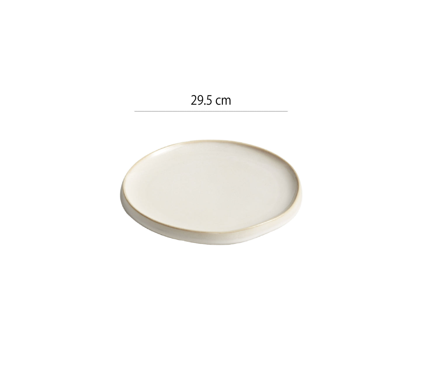 不規則折邊盤 | 杏白 | 15~29.5 cm 陶瓷 平盤