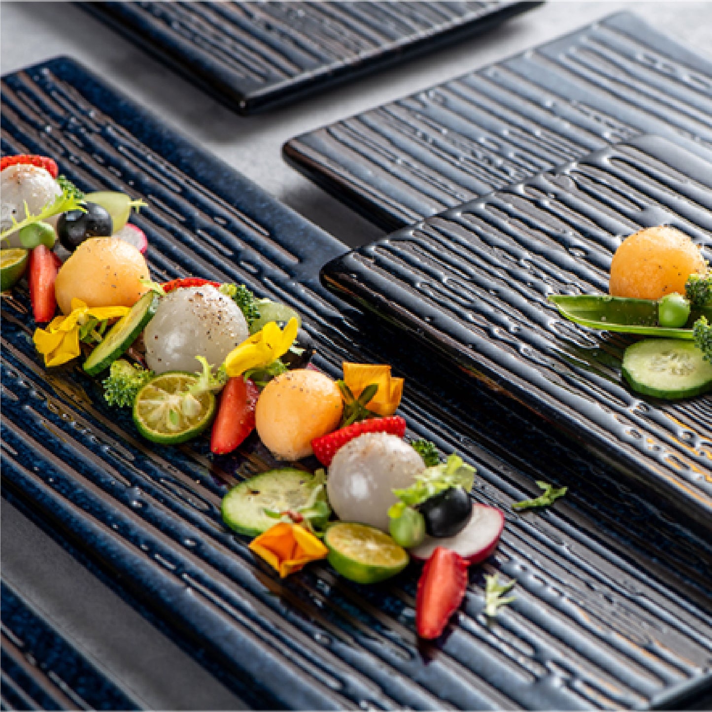 日式意境長方盤 | 星空藍 | 38.5cm 陶瓷 加大平盤