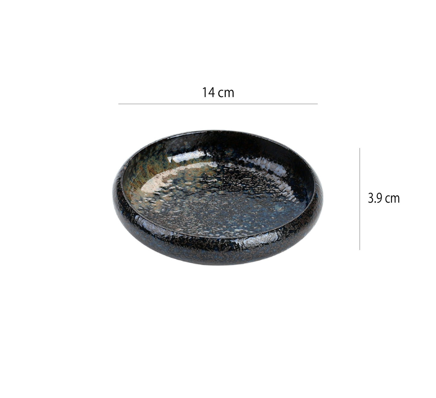 窯變釉盤 | 星空(藍黑棕) | 14 cm 陶瓷 小深盤/淺碗 - 好生活實驗所