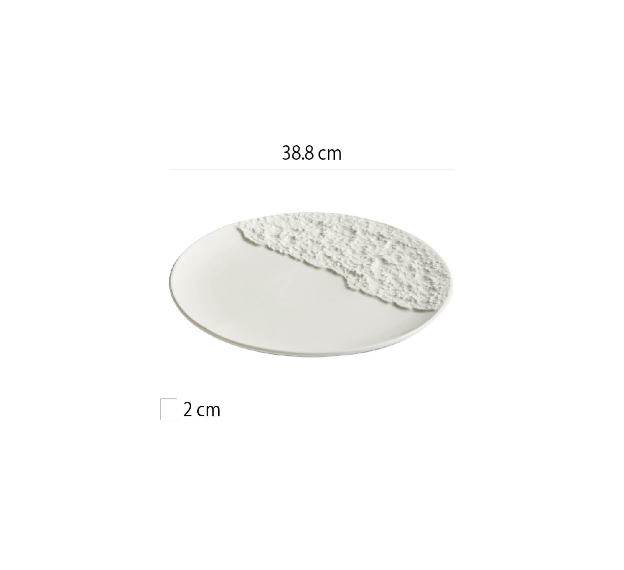 碎浪圓盤 | 白 | 20~38.8 cm 陶瓷 圓平盤