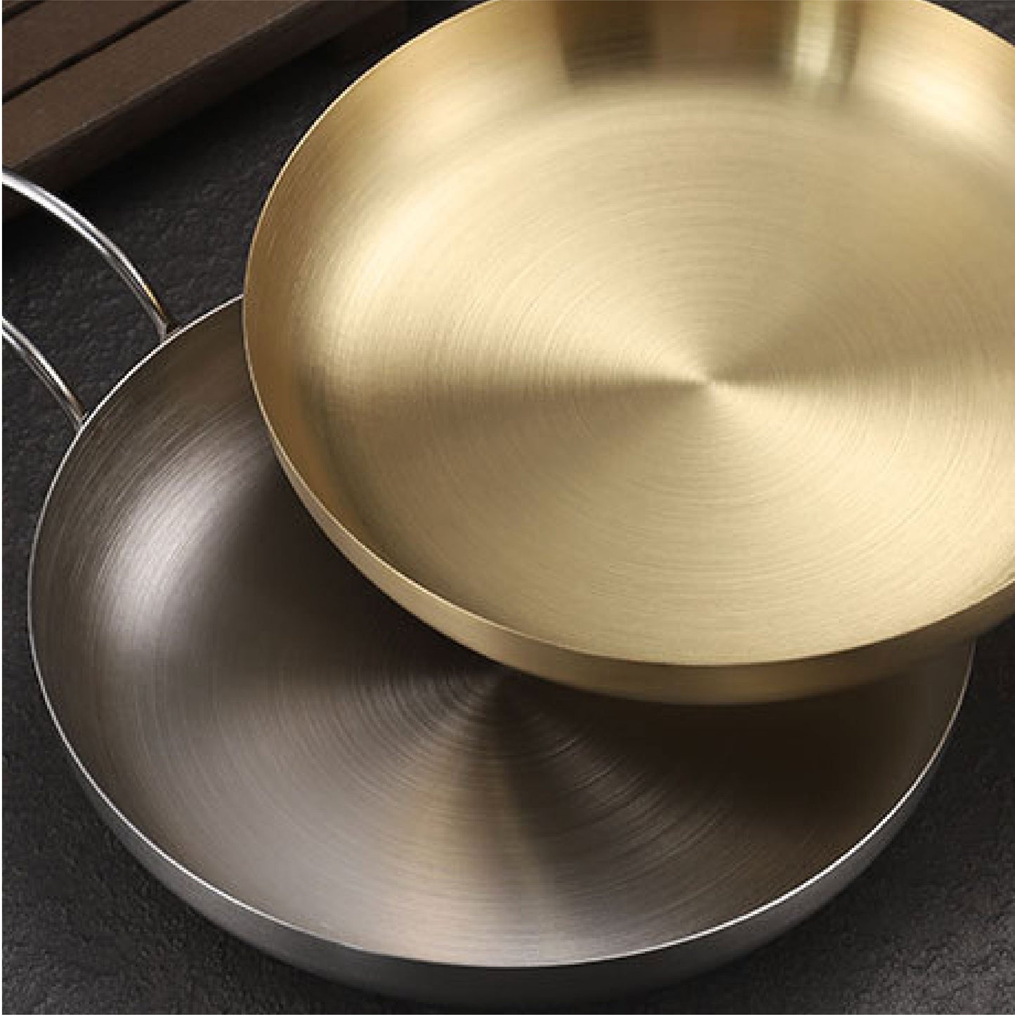 不鏽鋼圓菜盤 | 啞光銀 | 20 cm 不鏽鋼 大圓淺盤