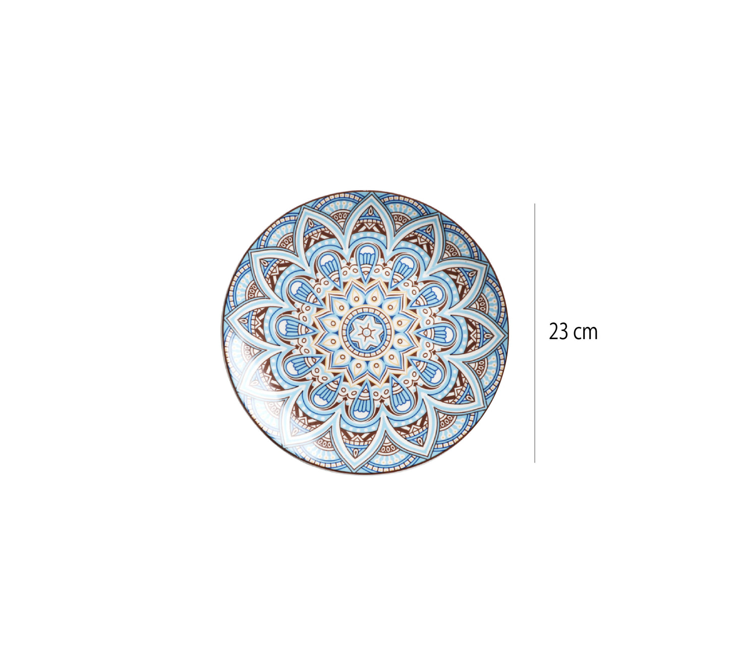 波希米亞花盤 | 淺藍圈 | 直徑23 cm 陶瓷 中淺盤