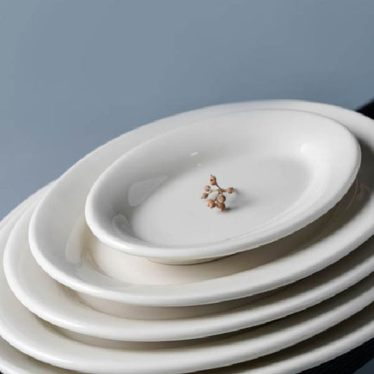 美國TUXTON純白系列 | 白 | 直徑 23.7~39 cm 陶瓷 橢圓盤