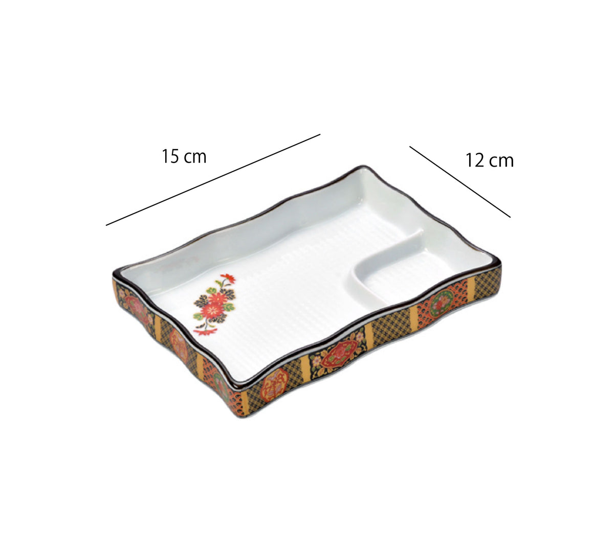 日式醬料分隔盤 | 赤繪 | 長15~18.7 cm 陶瓷 長方盤 - 好生活實驗所